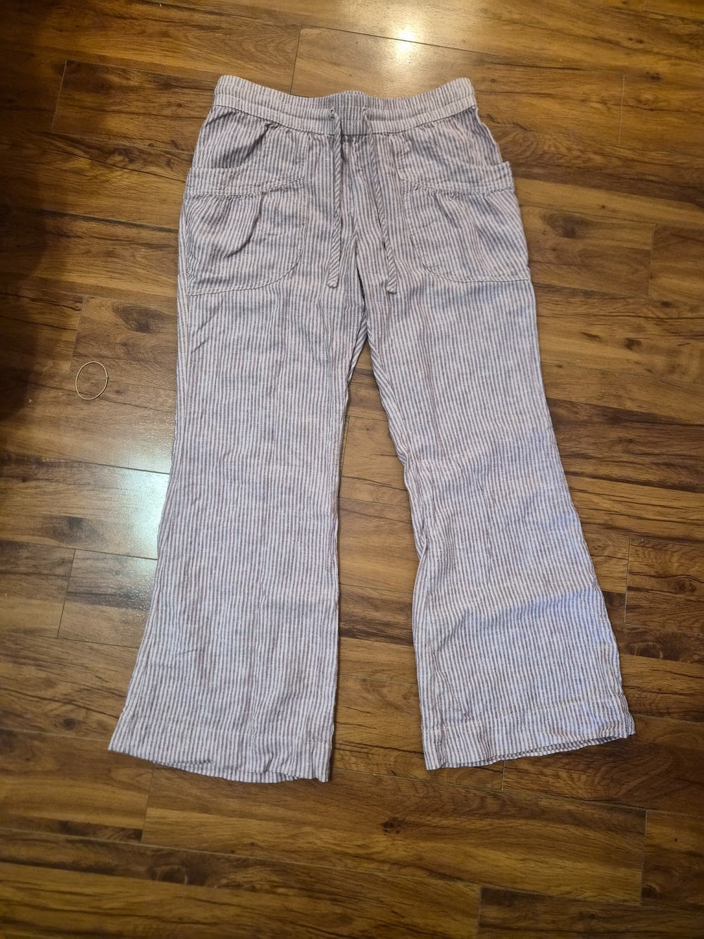 Kimchi Blue Pink and White Striped Wide-Leg Pants